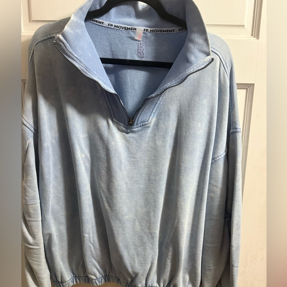 Free People FP Movement Cloudy Cropped Quarter Zip